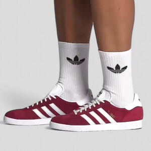 Adidas Gazelles Men's Collegiate Burgundy Shoes Sneakers Sz 12 90s Grunge Skater